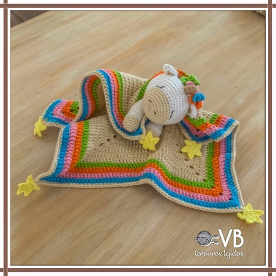 manta de apego unicornio