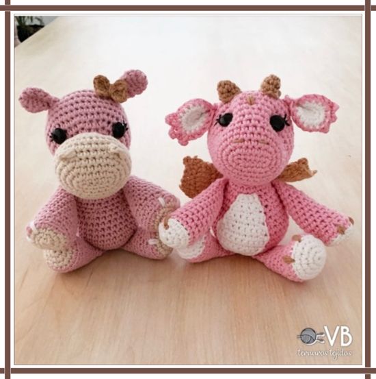 hipopótamo gloria y dragoncita renata